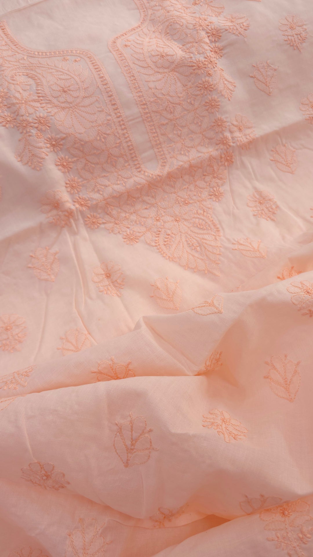 Paridhan Chikan Premium Handcrafted Chikankari Cotton Suit Set | Unstitched Dress Material with Chiffon Dupatta | Made in Lucknow