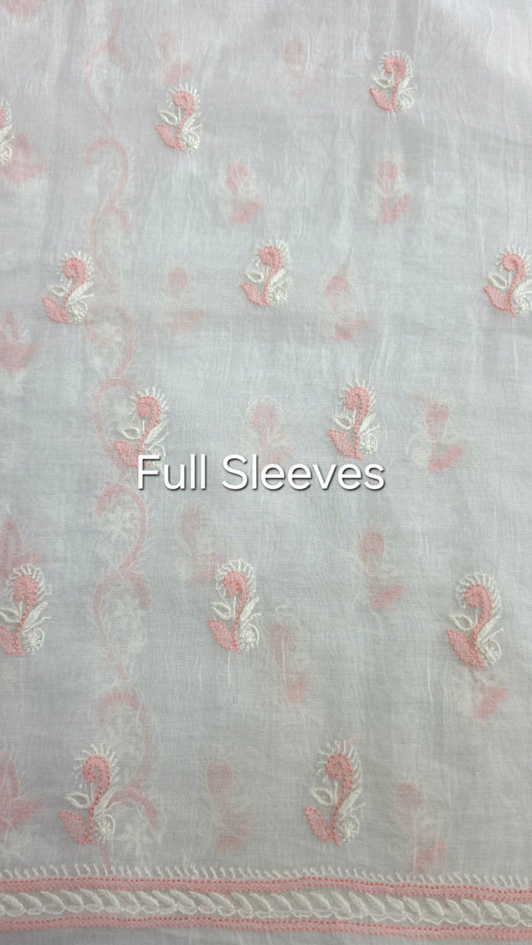 Pure Mul Chanderi 2 Taar Hand Embroidered Chikankari Unstitched Kurta (3 M) with Dupatta (2.5 M) – Lucknowi Festive Collection