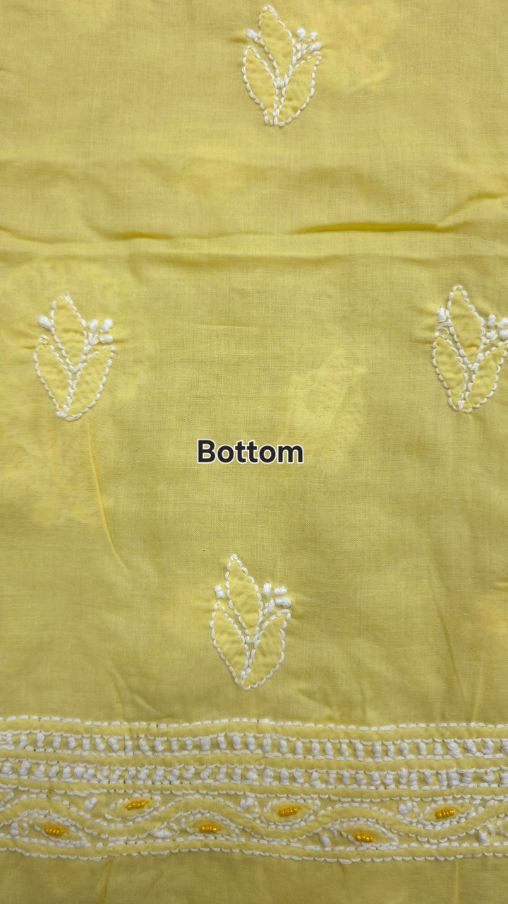 Pearl Chikankari Cotton Dress Material | Paridhan Chikan