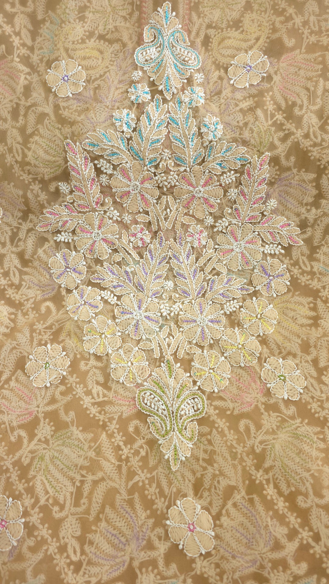 Georgette Chikankari Dress Material Resham Aari pearl Work