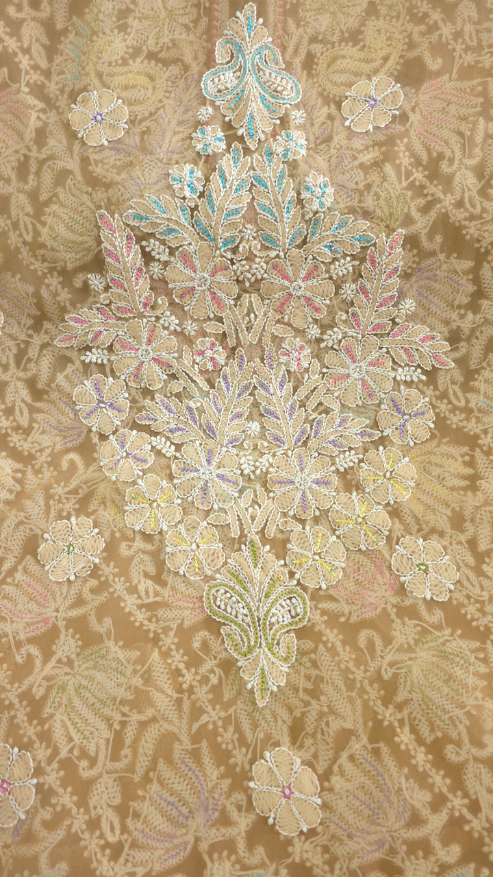 Georgette Chikankari Dress Material Resham Aari pearl Work