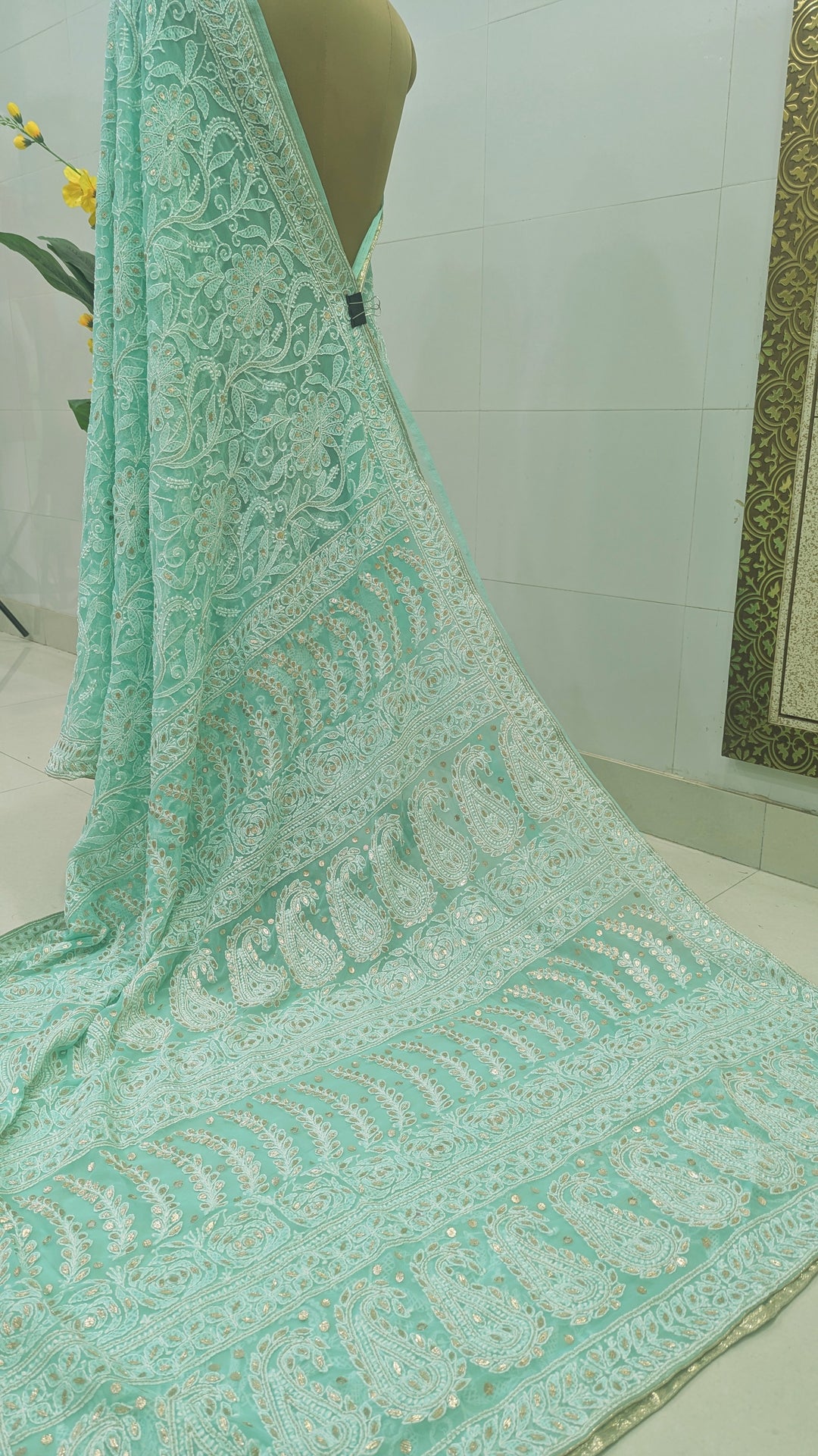 Georgette Chikankari Saree