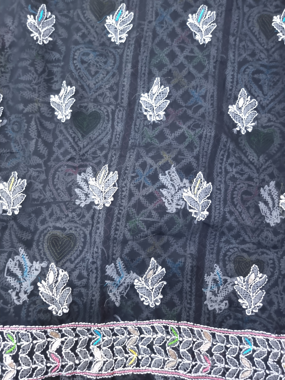 Georgette Chikankari Dress Material Resham Aari Work