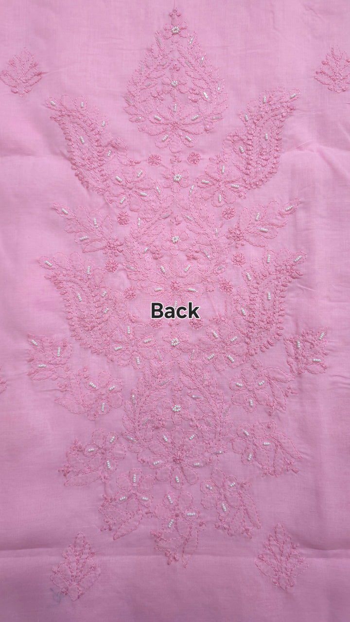 Pearl Chikankari Cotton Dress Material | Paridhan Chikan