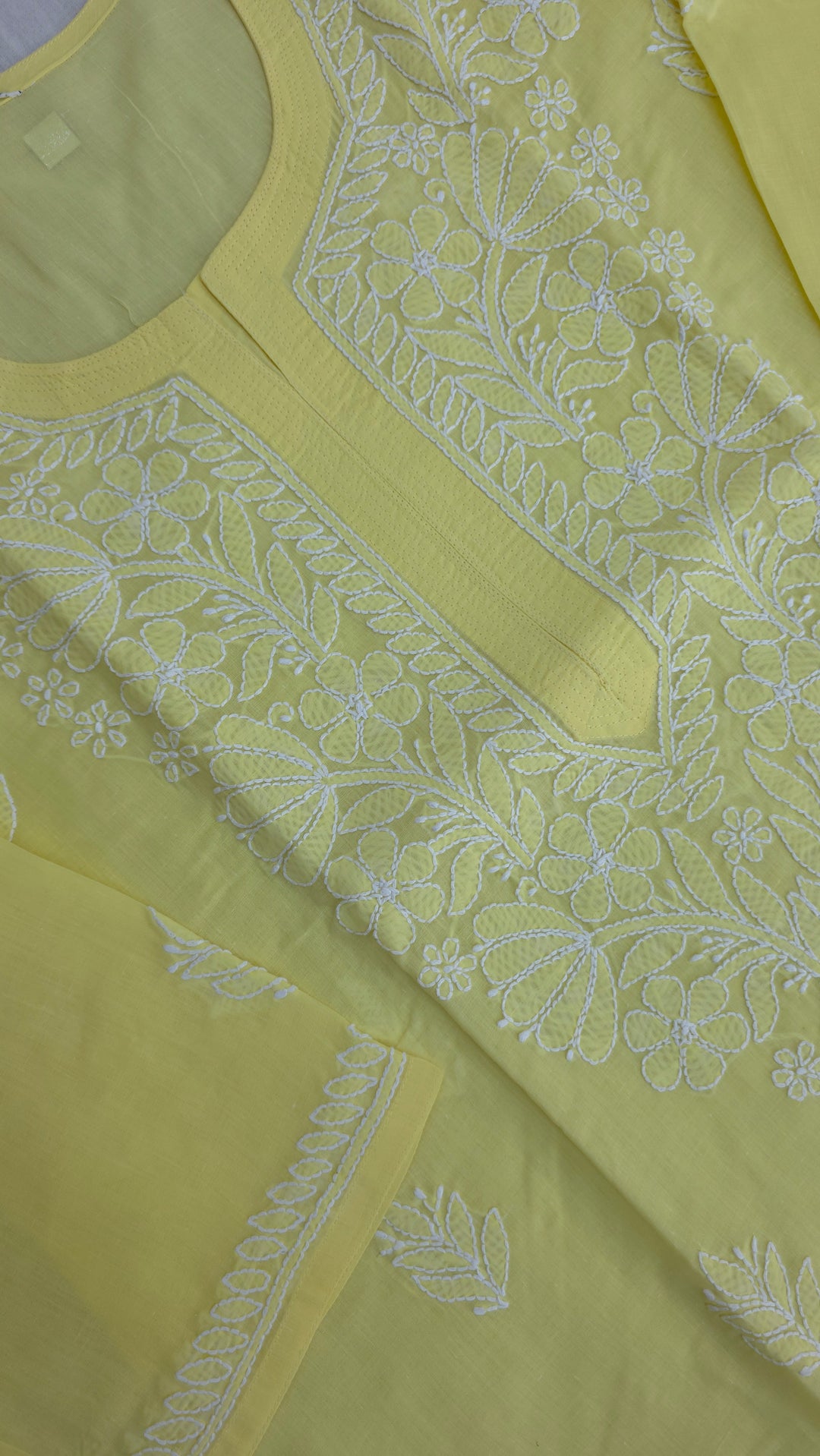 Elegant Cotton Chikankari Kurti for Women | Lightweight Hand Embroidered Office & Daily Wear Kurta