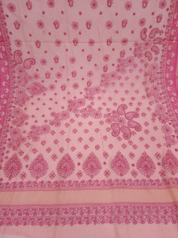 Hand Embroidered Chikankari Banarasi Silk Saree with Intricate Border & Palla Pattern – Includes  Blouse | Paridhan Chikan