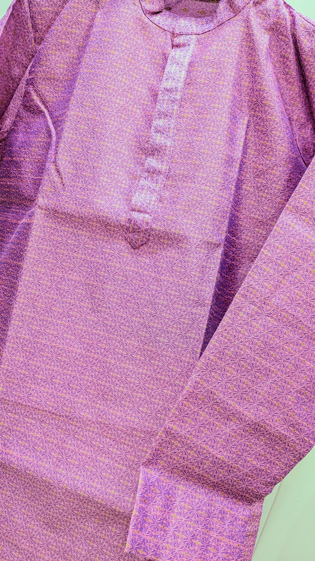Banarsi jacquard silk kurta without chikankari