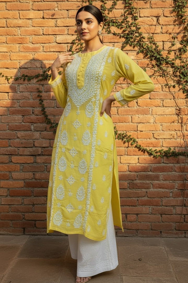 Pure Muslin Chikankari Kurti