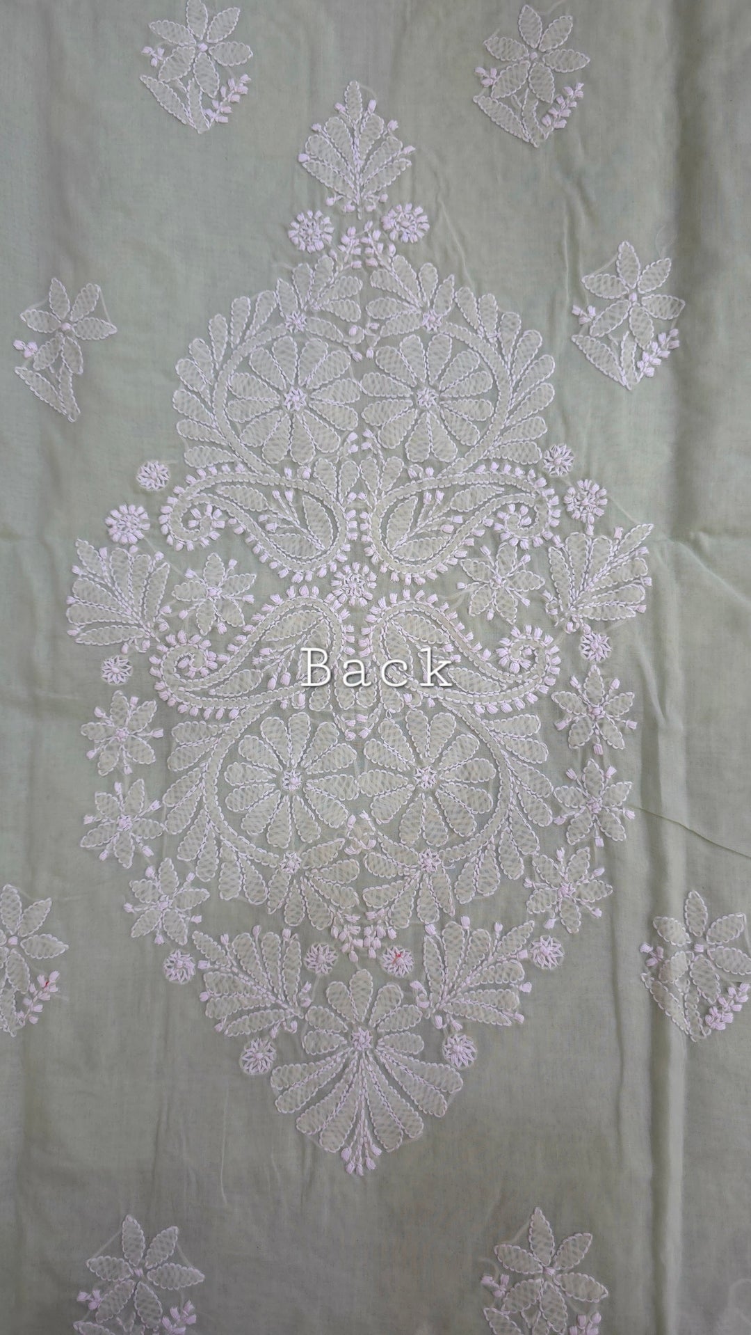 Handmade Jaali Chikankari Cotton Dress Material with Chiffon Dupatta | Authentic Lucknow Hand Embroidery | Unstitched Suit Set