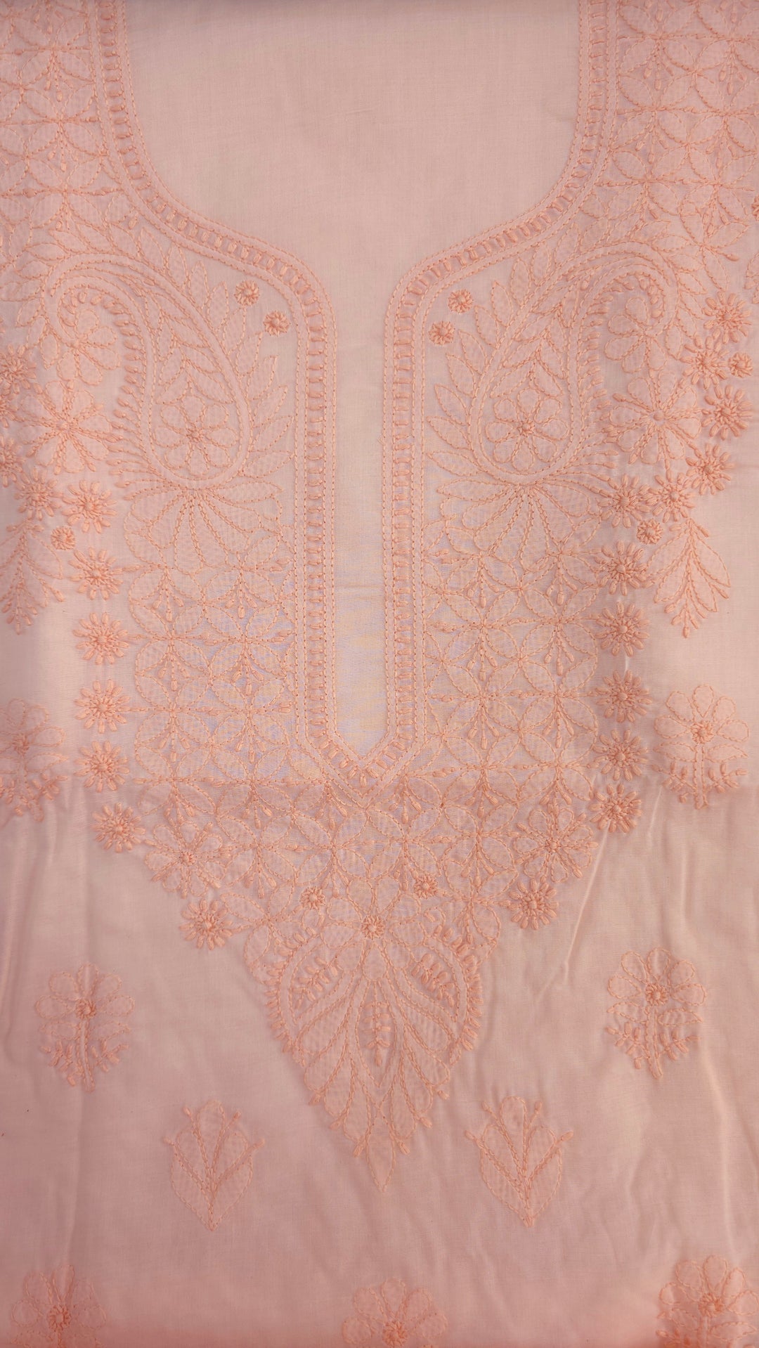 Paridhan Chikan Premium Handcrafted Chikankari Cotton Suit Set | Unstitched Dress Material with Chiffon Dupatta | Made in Lucknow