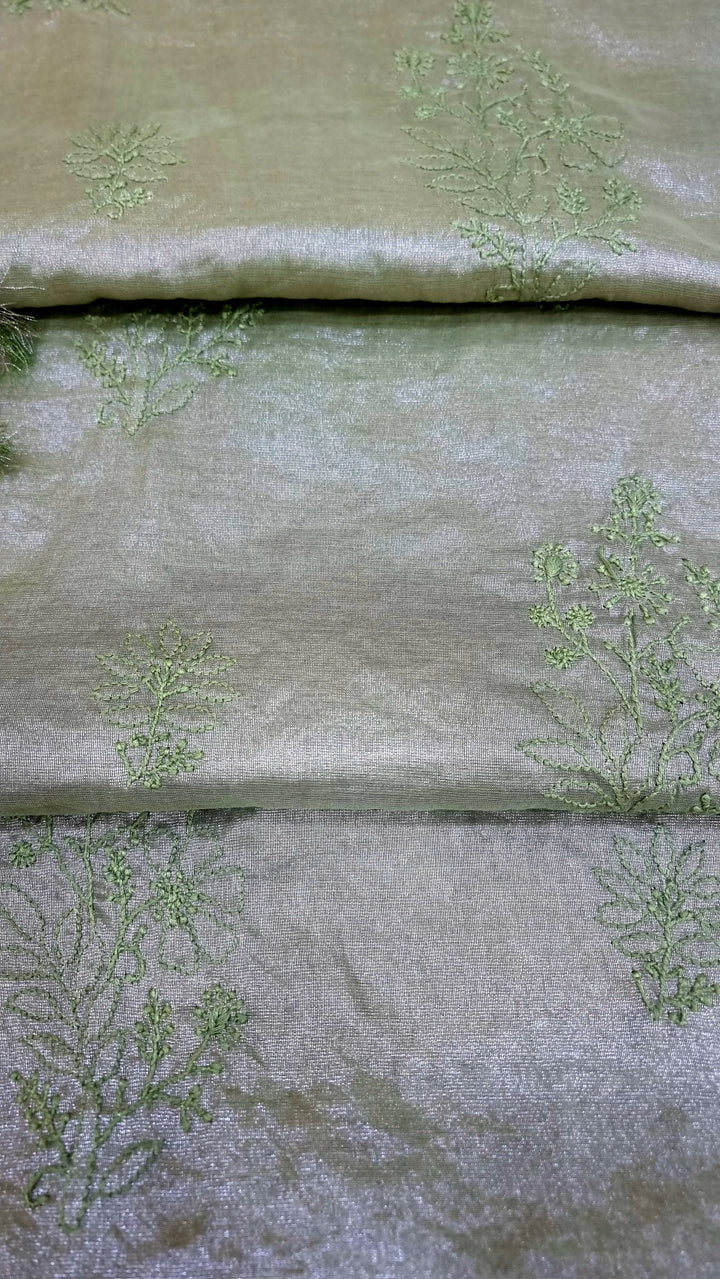 Lucknowi Tissue Chikankari Hand-Embroidered Kurta & Dupatta – Premium Festive Wear