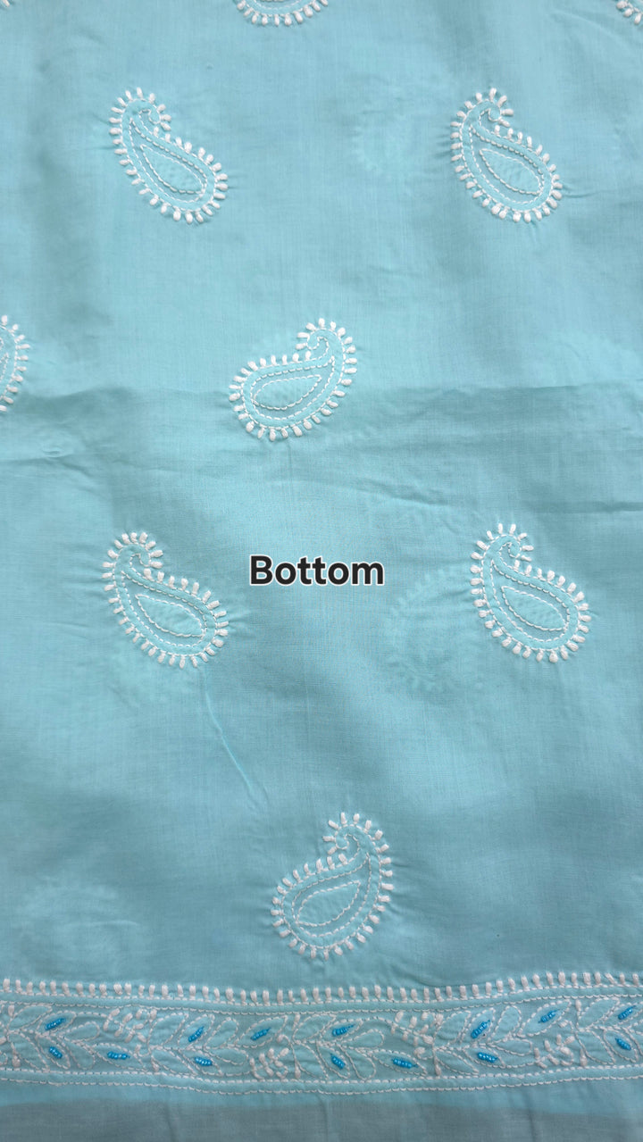 Pearl Chikankari Cotton Dress Material | Paridhan Chikan