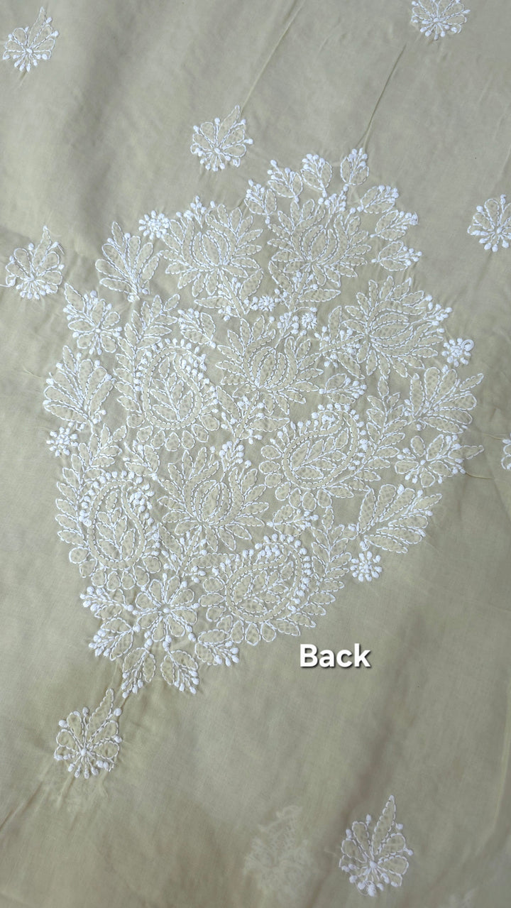 Sarahna Lucknow Hand Jaali Chikankari Cotton Dress Material