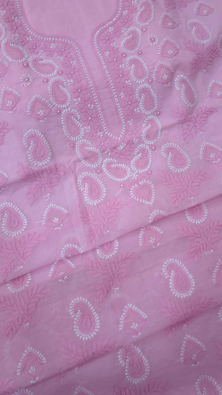 Sarahna Lucknow Hand Jaali Chikankari Cotton Dress Material