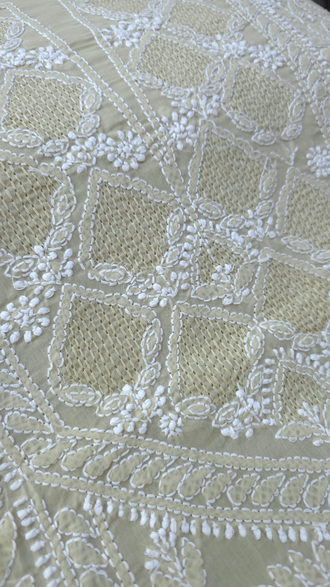 Sarahna Lucknow Hand Jaali Chikankari Cotton Dress Material
