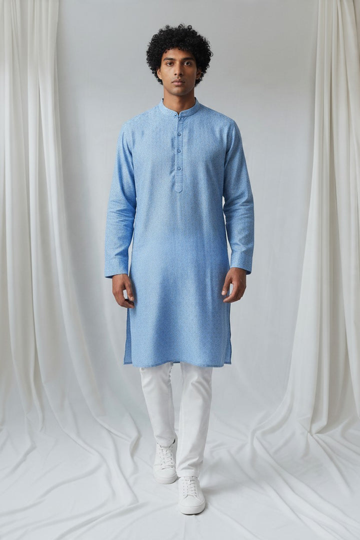 Banarsi jacquard silk kurta without chikankari
