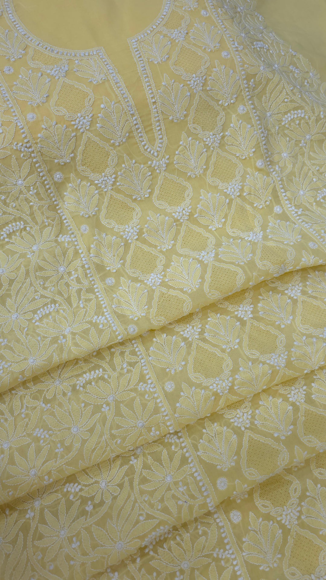 Tareef Lucknow Hand Jaali Chikankari Cotton Dress Material