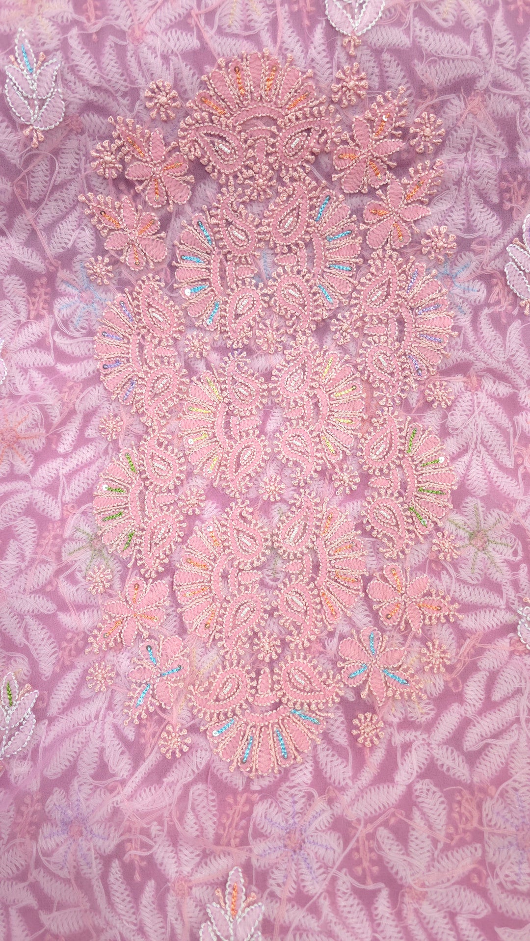 Georgette Chikankari Dress Material Resham Aari pearl Work