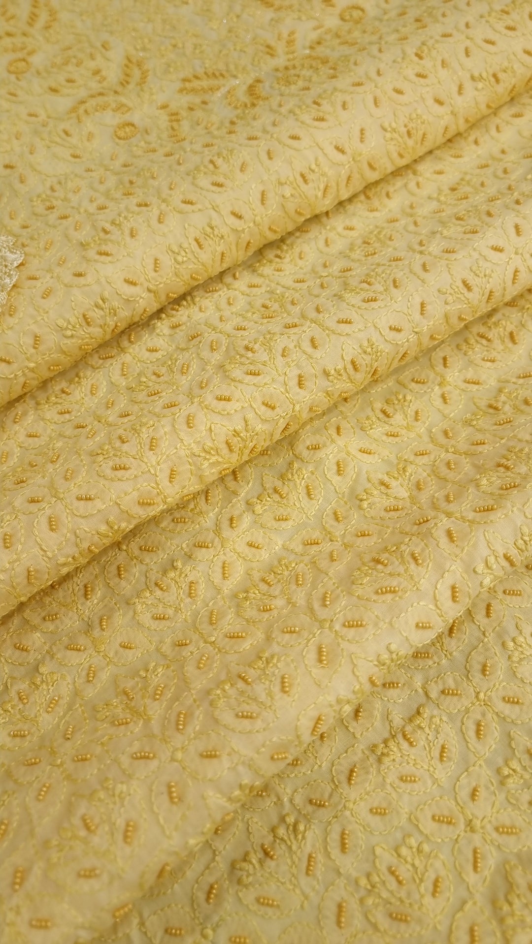 Paridhan Chikan Cotton Chikankari Unstitched Dress Material – 3 Pc Suit Set with Hand Embroidery & Pearl Work in Every Motif