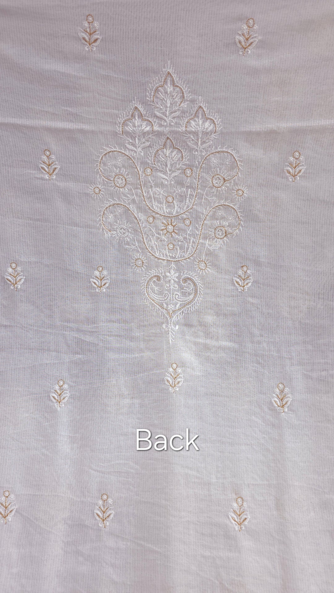 Pure Maheshwari Dyeable Chikankari Kurta Dupatta Set | Hand Embroidered 2 Taar Kurta with Kasab, Pearl & Cutdaana Work