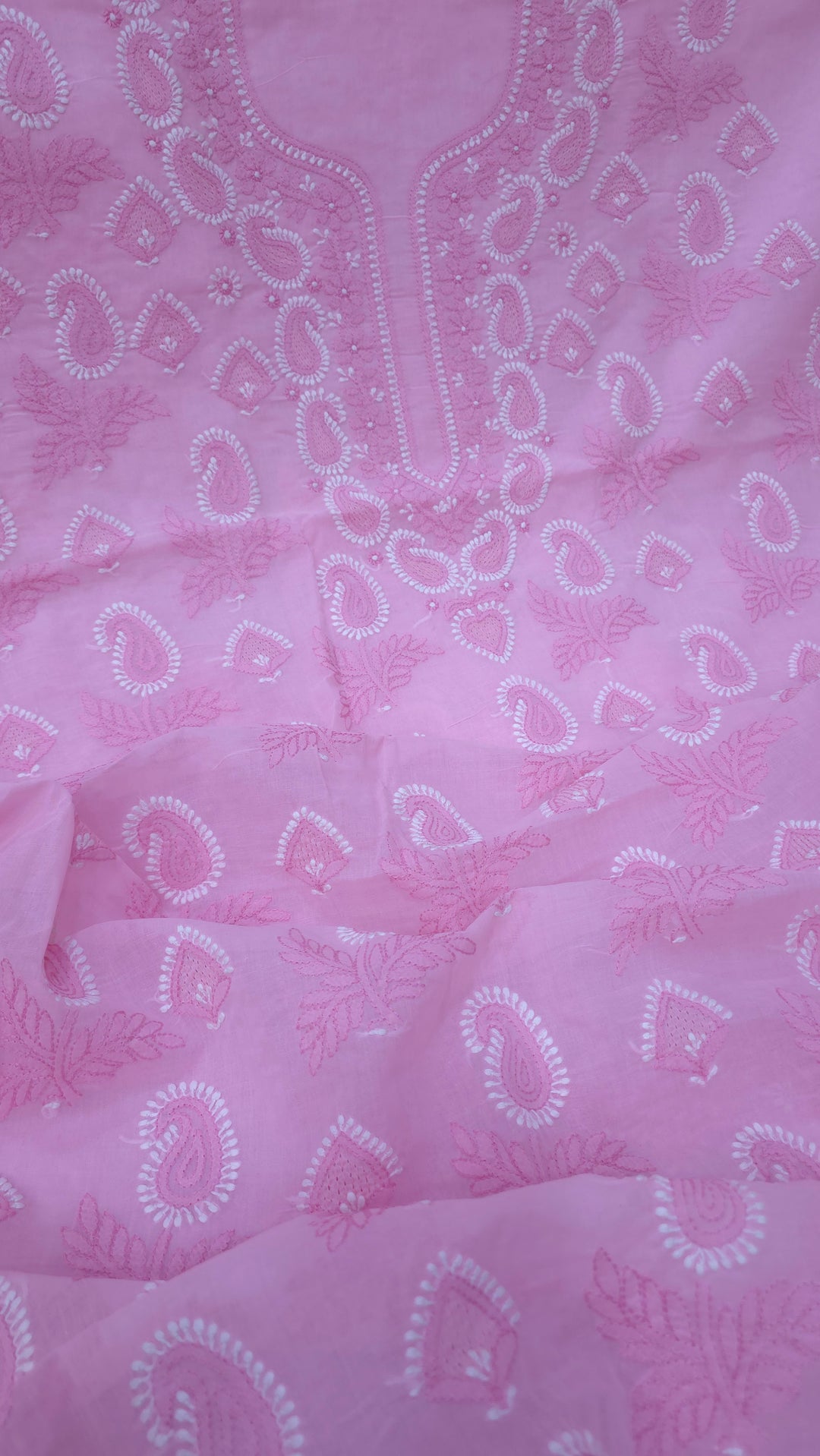 Sarahna Lucknow Hand Jaali Chikankari Cotton Dress Material