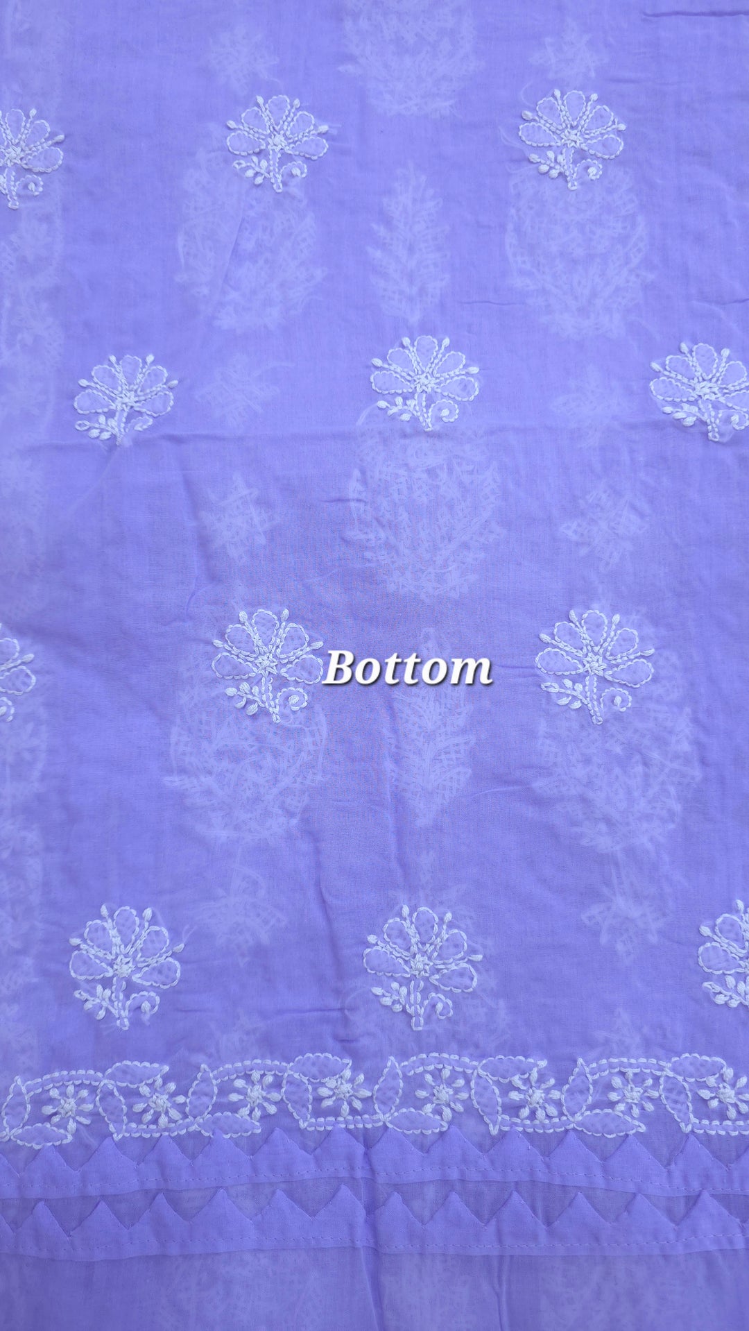 Darz Lucknowi Chikankari  Dress Material – Handmade Cotton Suit with Chiffon Dupatta