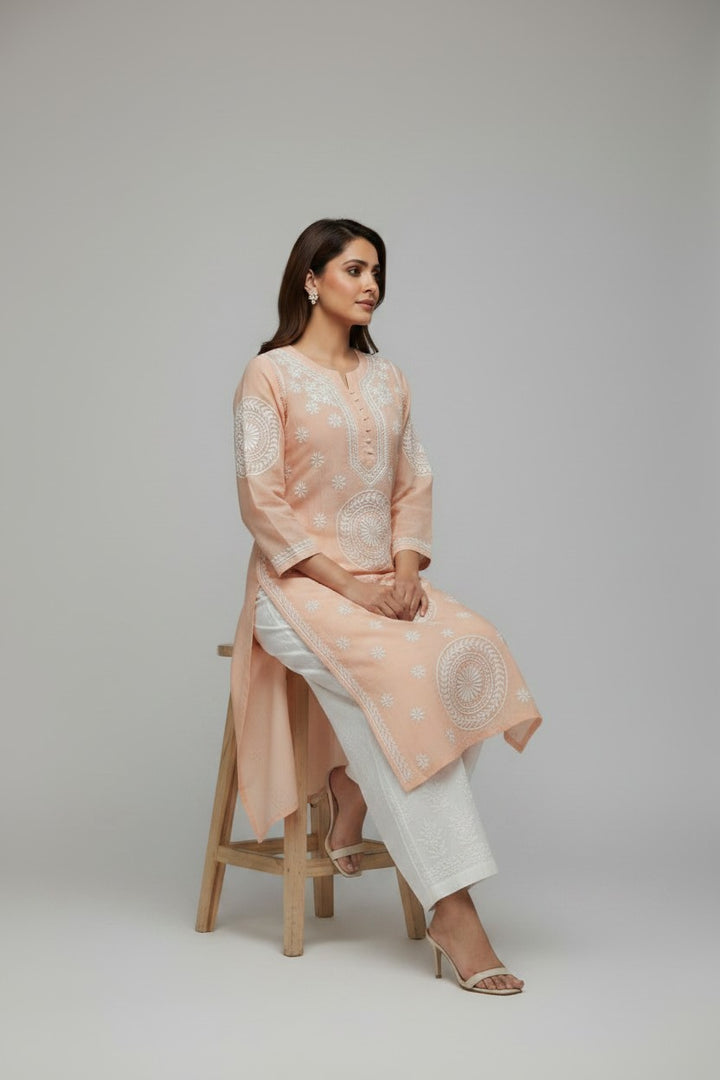 Meera Muslin Chikankari Kurta Set