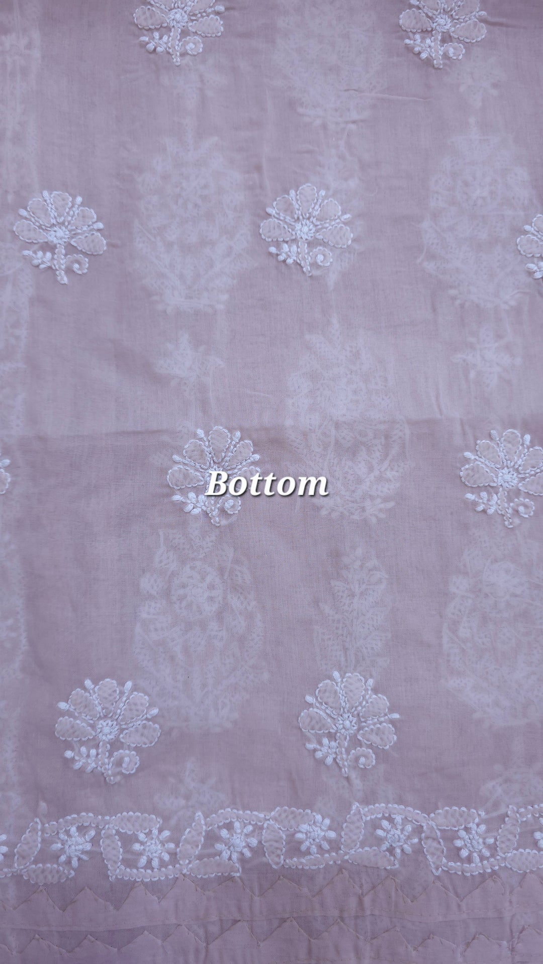 Darz Lucknowi Chikankari  Dress Material – Handmade Cotton Suit with Chiffon Dupatta