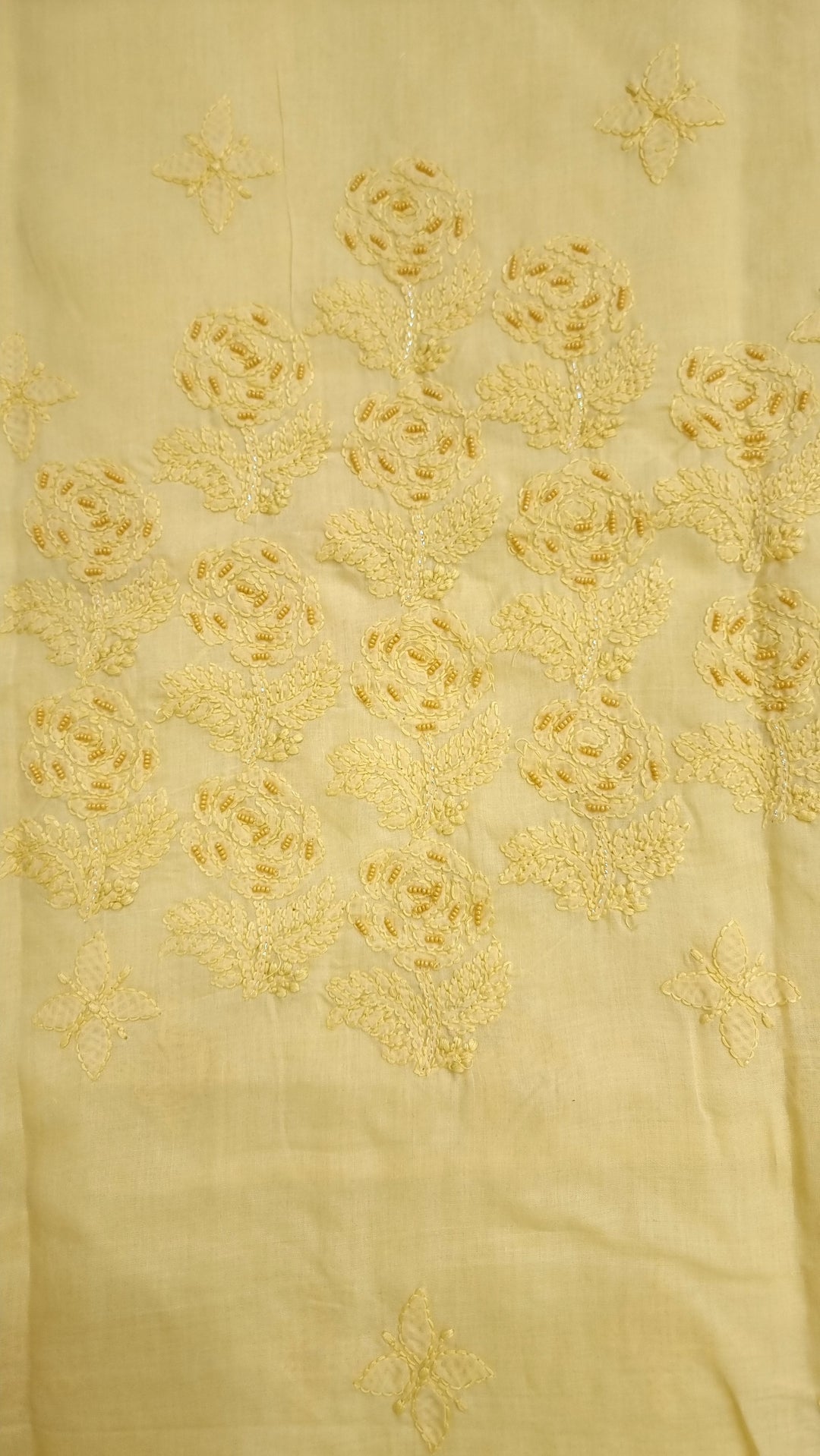 Paridhan Chikan Cotton Chikankari Unstitched Dress Material – 3 Pc Suit Set with Hand Embroidery & Pearl Work in Every Motif
