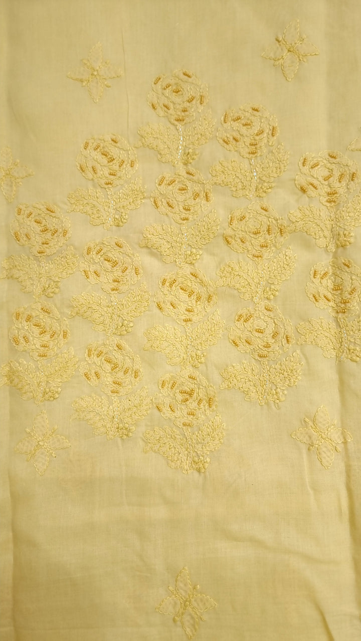 Paridhan Chikan Cotton Chikankari Unstitched Dress Material – 3 Pc Suit Set with Hand Embroidery & Pearl Work in Every Motif