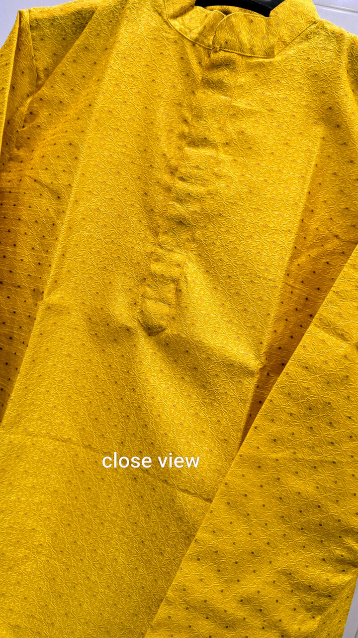 Banarsi jacquard silk kurta without chikankari