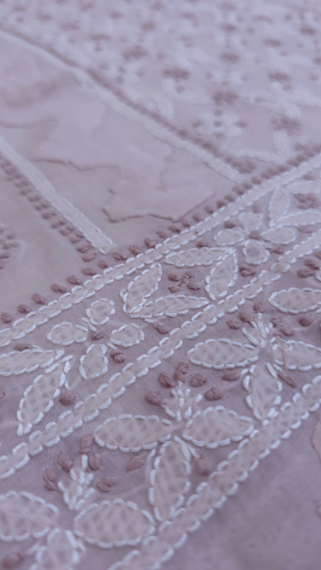 Darz Lucknowi Chikankari  Dress Material – Handmade Cotton Suit with Chiffon Dupatta