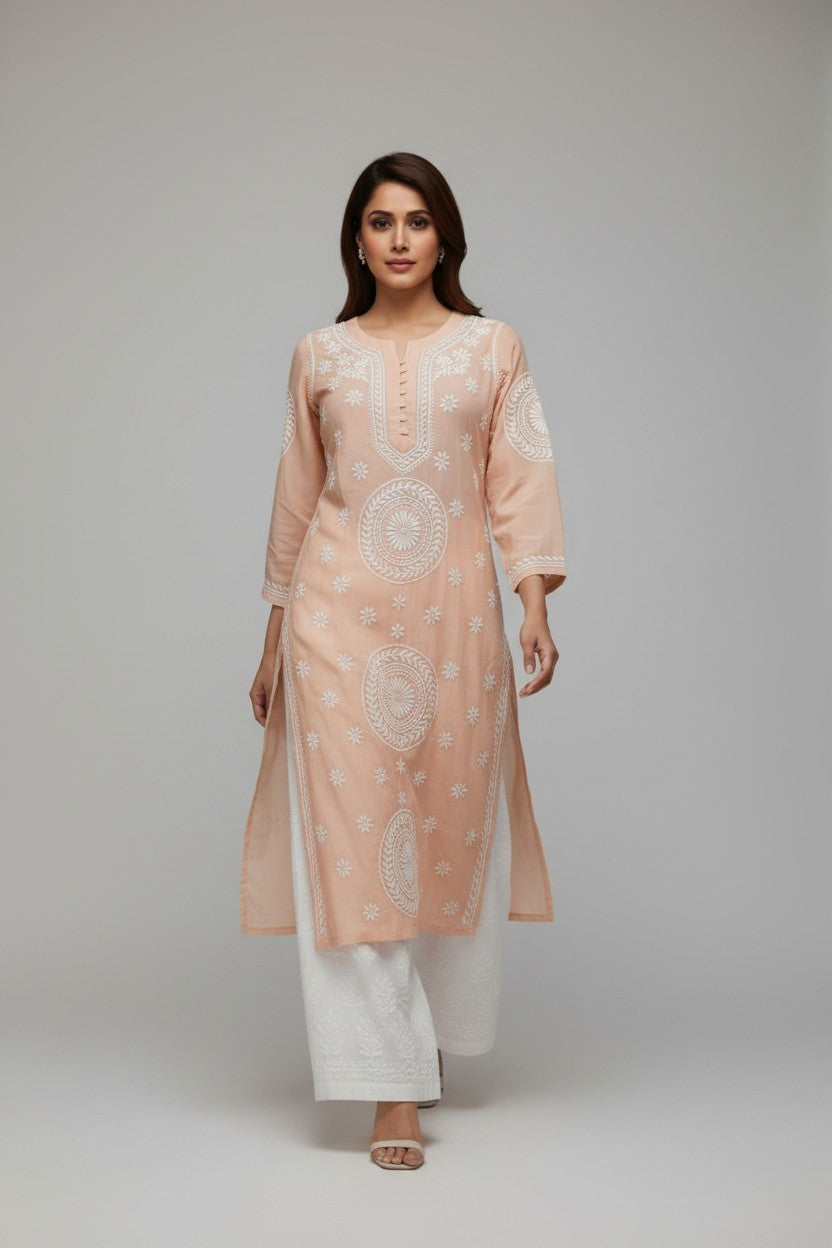 Meera Muslin Chikankari Kurta Set