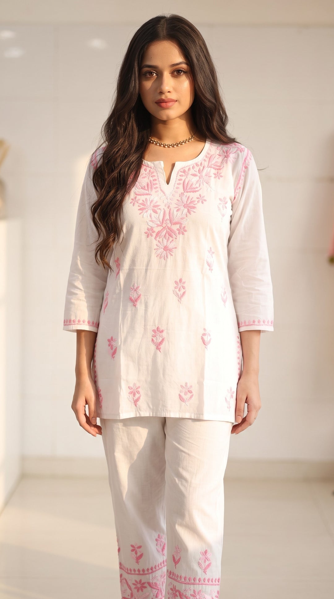 Zara Pure Rayon Chikankari Top for Women | Hand Embroidered Lucknowi Rayon Top | Paridhan Chikan