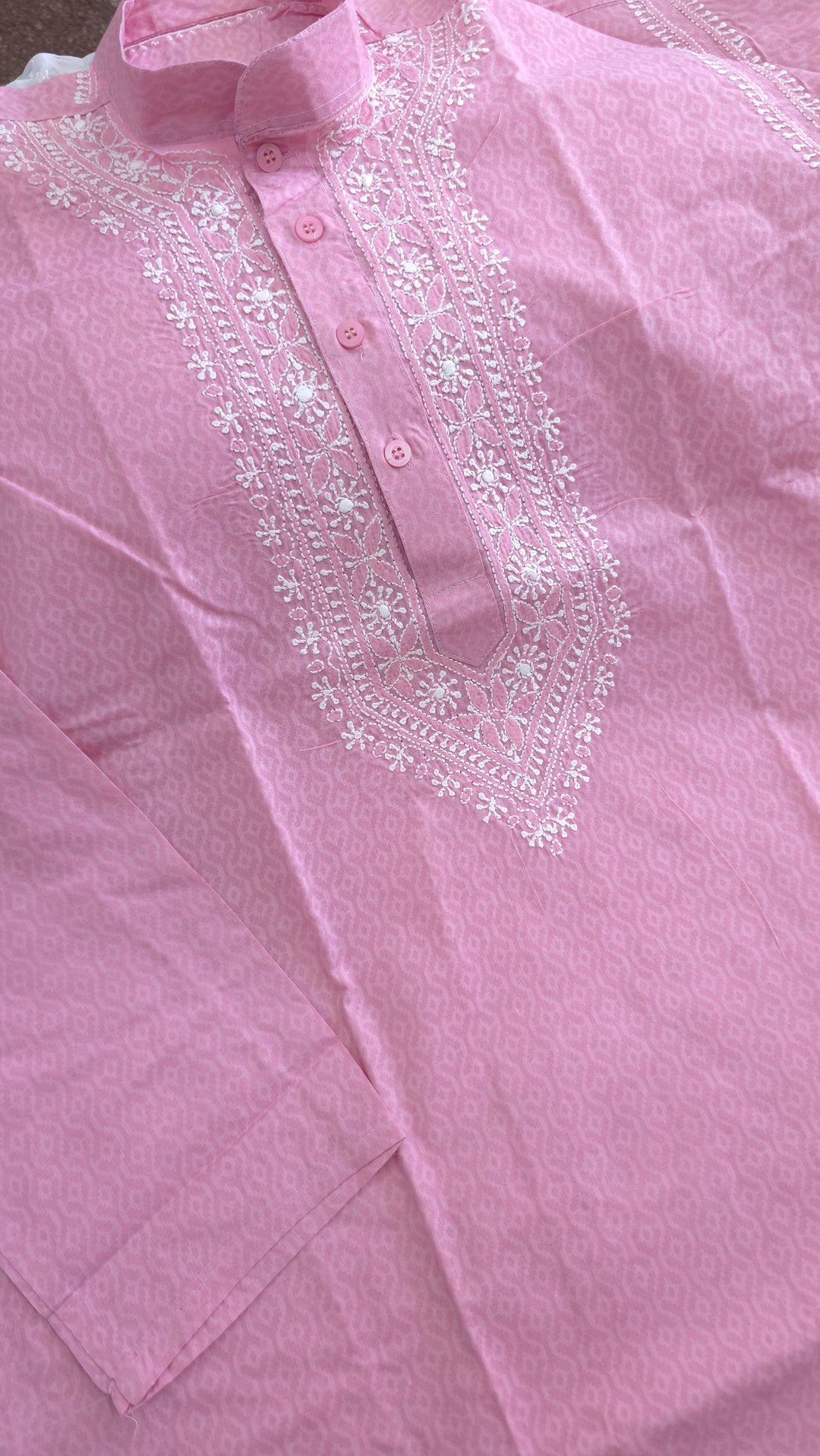 Brasso Cotton hand embroidered Men's chikankari kurta