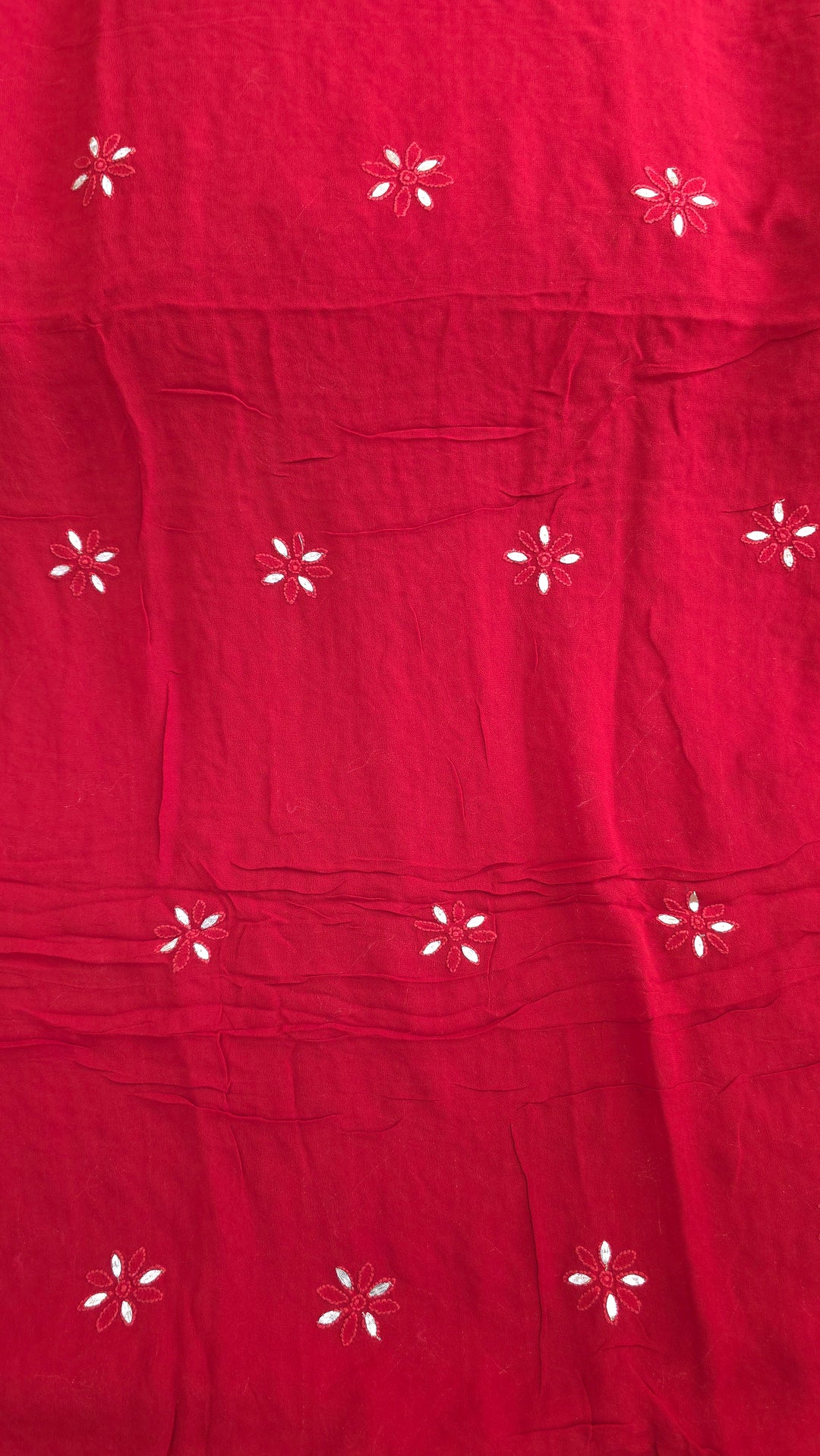 Pure Georgette Viscose Chikankari Dress Material with Gotta Patti & Resham Badla Hand Embroidery
