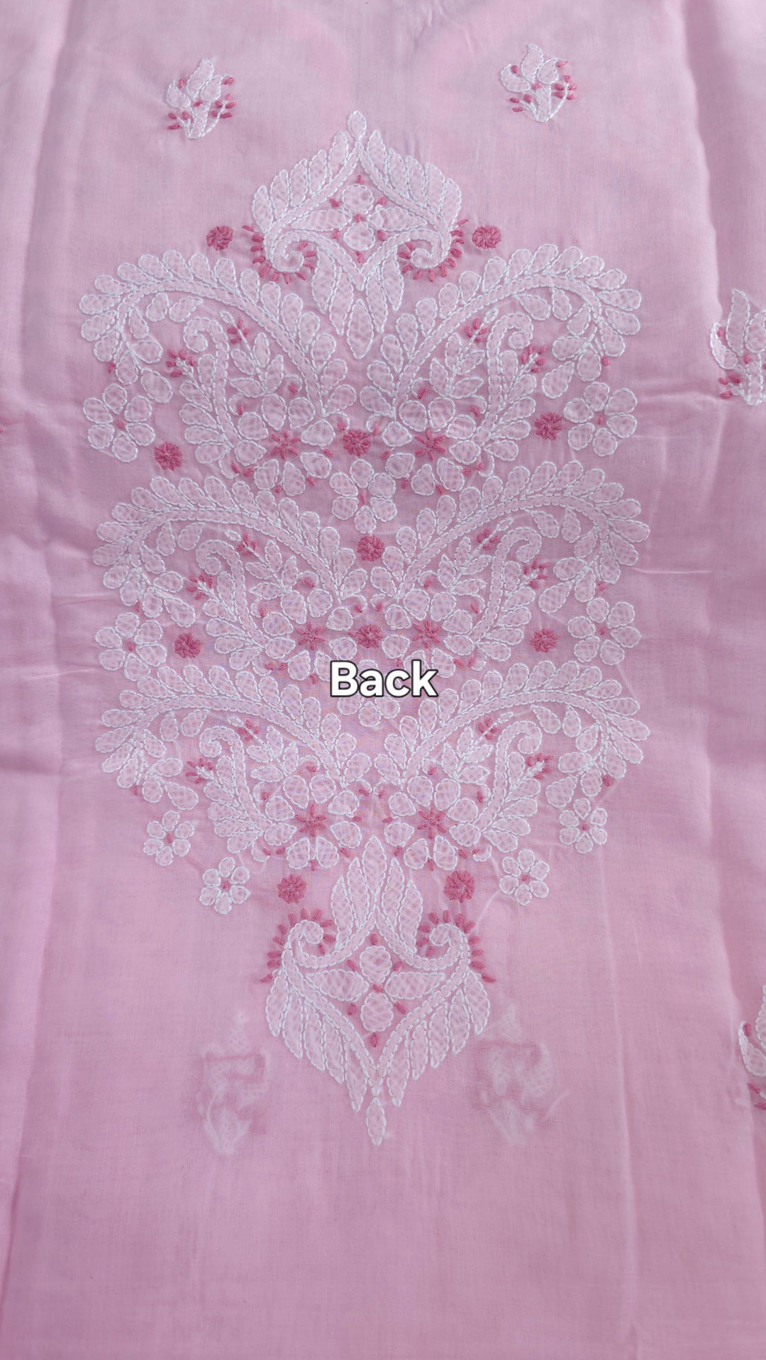 Darz Lucknowi Chikankari  Dress Material – Handmade Cotton Suit with Chiffon Dupatta
