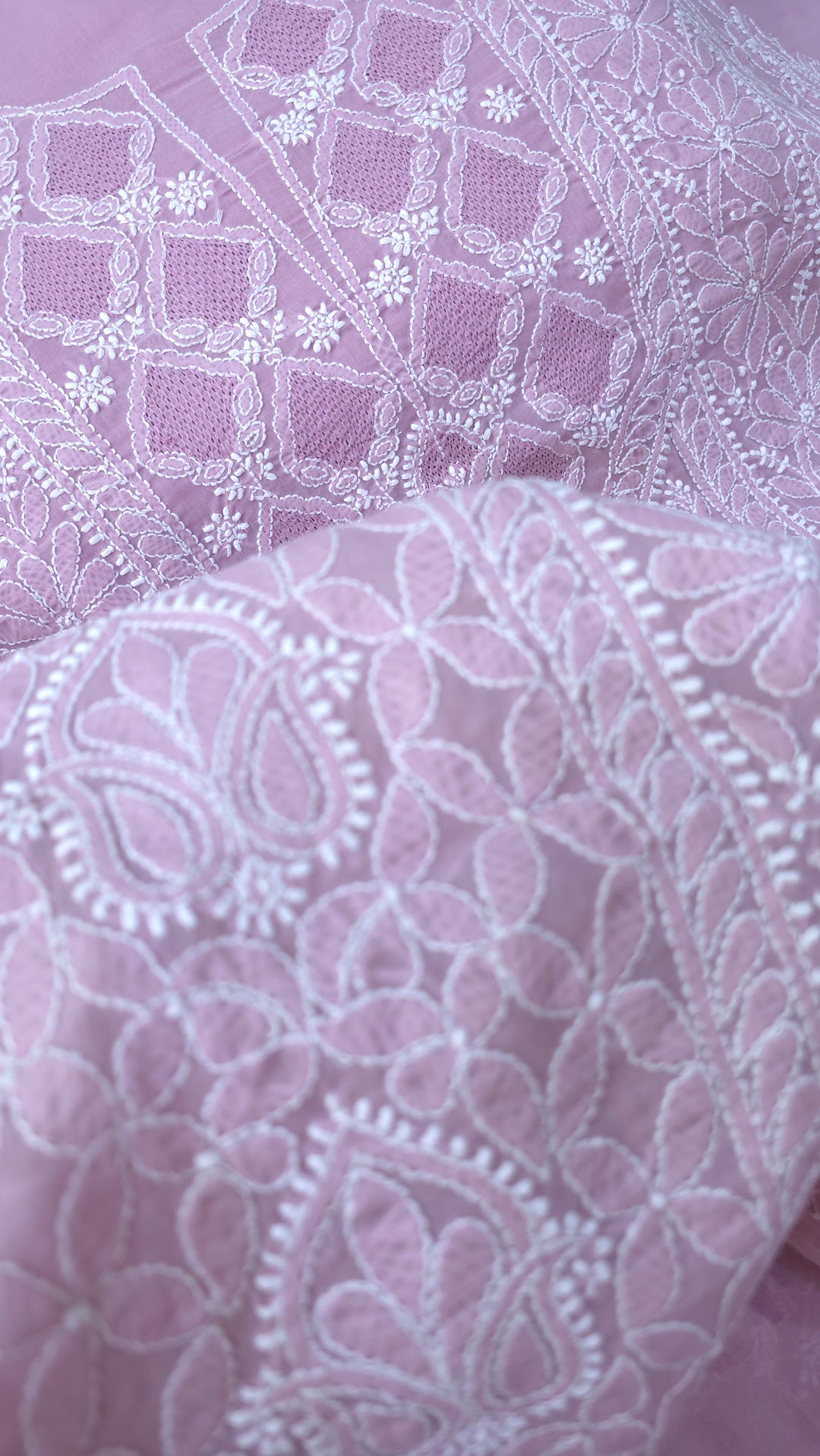 Sarahna Lucknow Hand Jaali Chikankari Cotton Dress Material