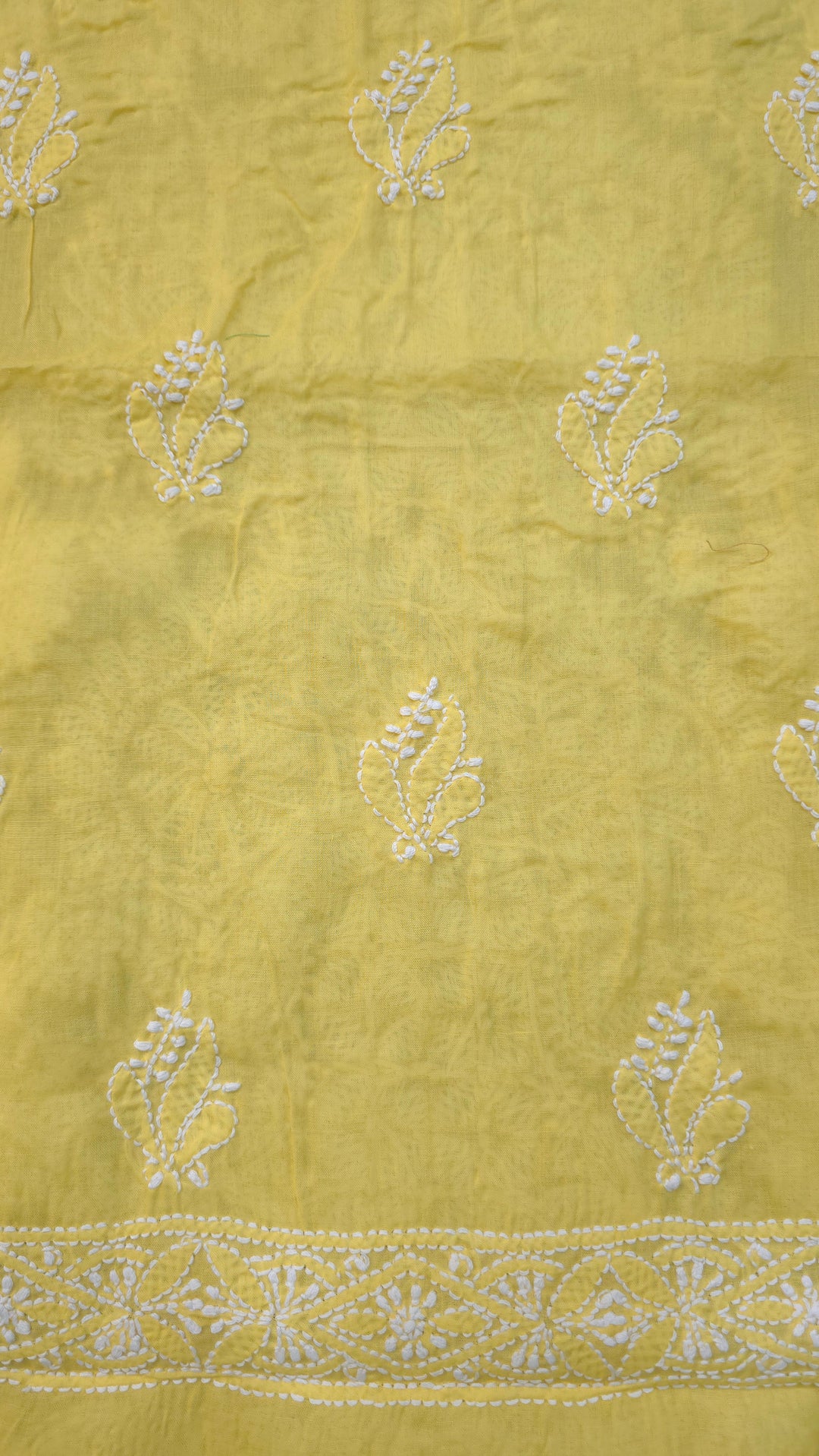 Paridhan Chikan Premium Handcrafted Chikankari Cotton Suit Set | Unstitched Dress Material with Chiffon Dupatta | Made in Lucknow