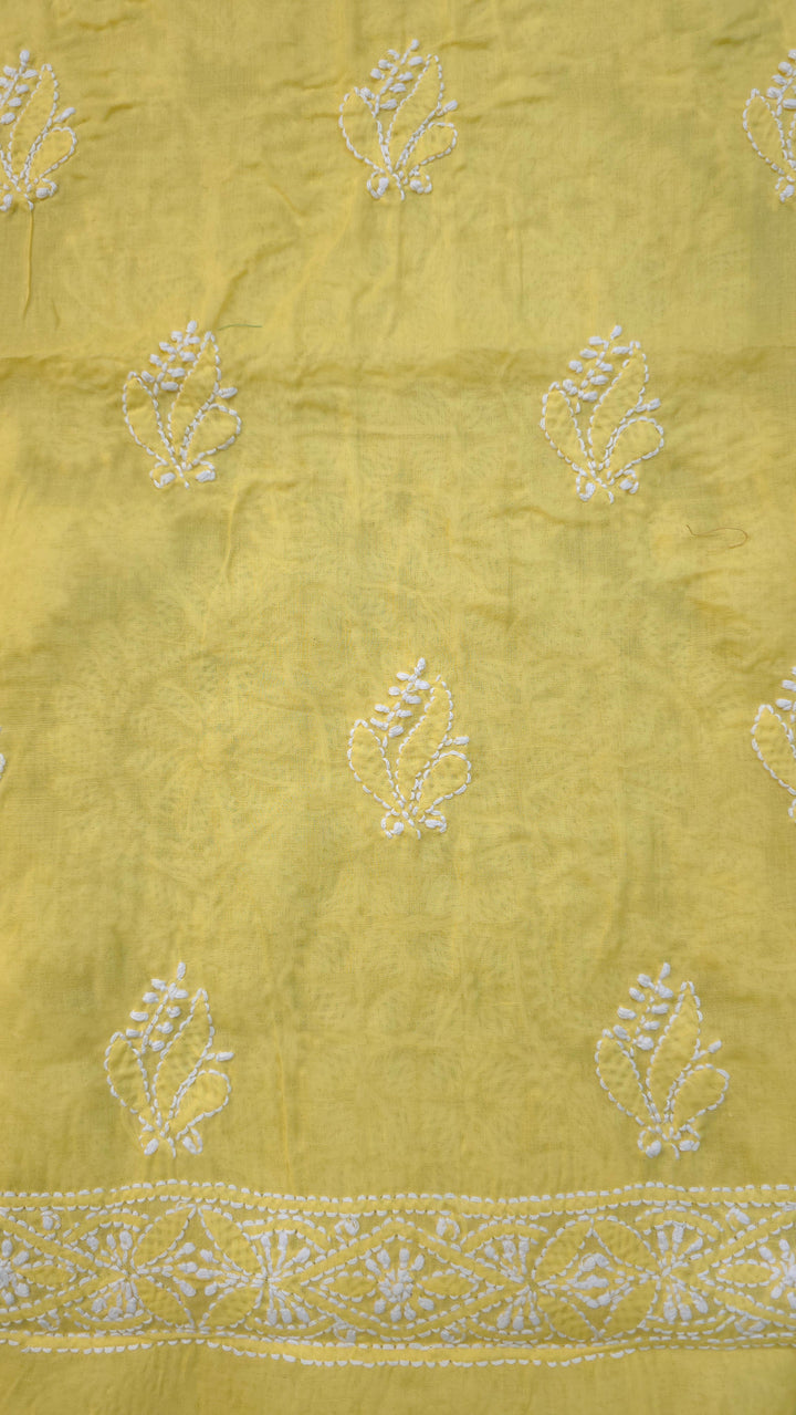 Paridhan Chikan Premium Handcrafted Chikankari Cotton Suit Set | Unstitched Dress Material with Chiffon Dupatta | Made in Lucknow