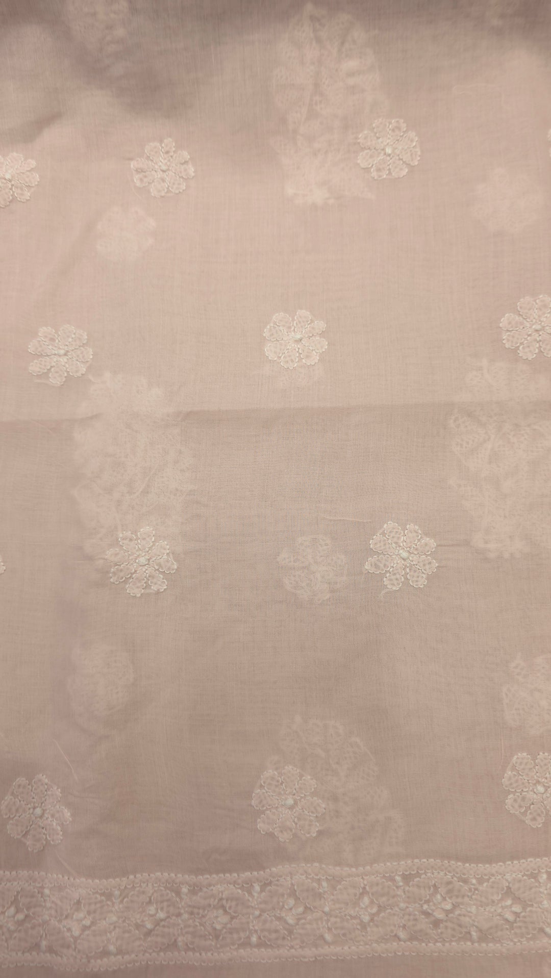 Paridhan Chikan Premium Handcrafted Chikankari Cotton Suit Set | Unstitched Dress Material with Chiffon Dupatta | Made in Lucknow