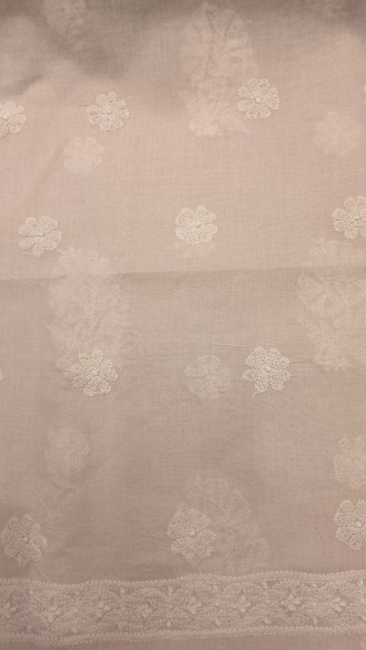 Paridhan Chikan Premium Handcrafted Chikankari Cotton Suit Set | Unstitched Dress Material with Chiffon Dupatta | Made in Lucknow