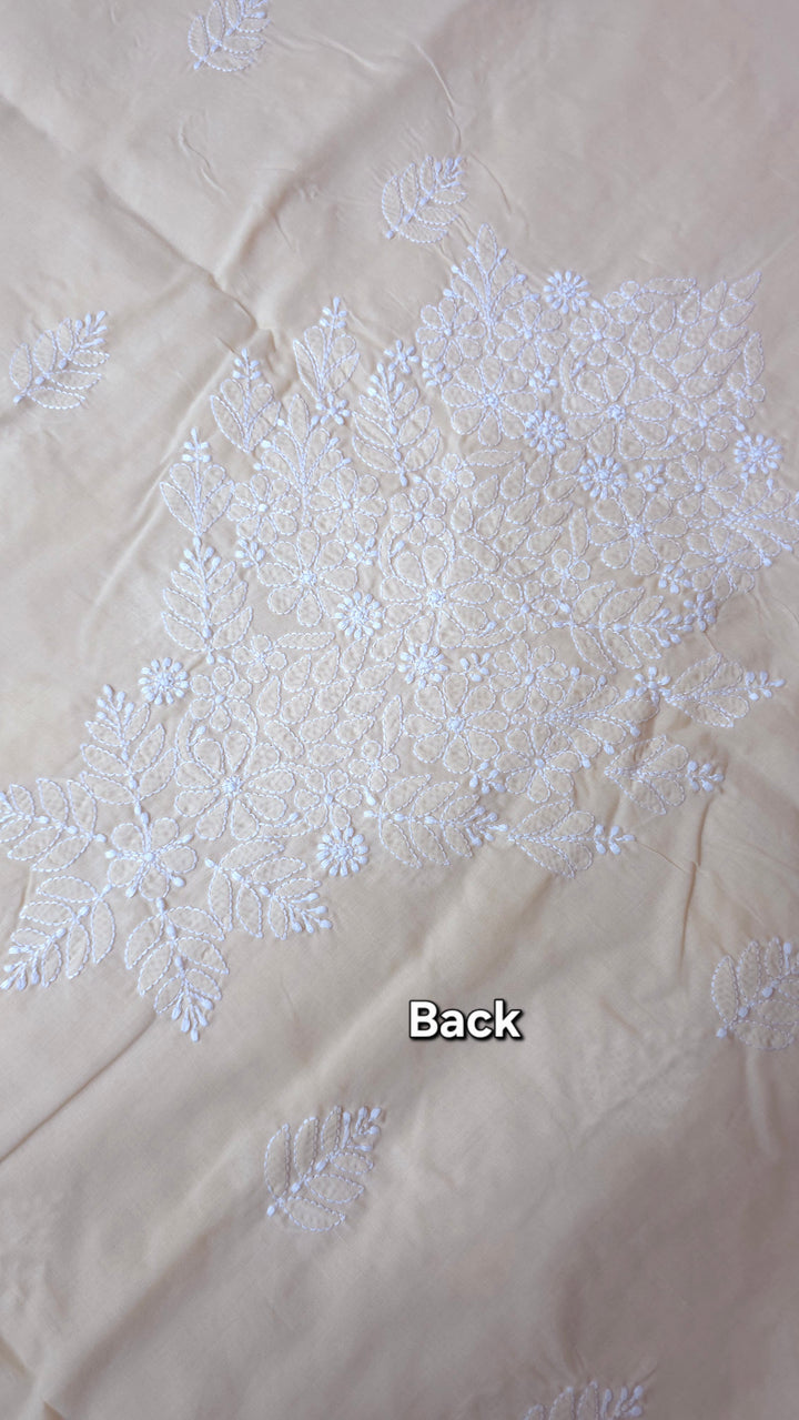 Paridhan Chikan Premium Handcrafted Chikankari Cotton Suit Set | Unstitched Dress Material with Chiffon Dupatta | Made in Lucknow
