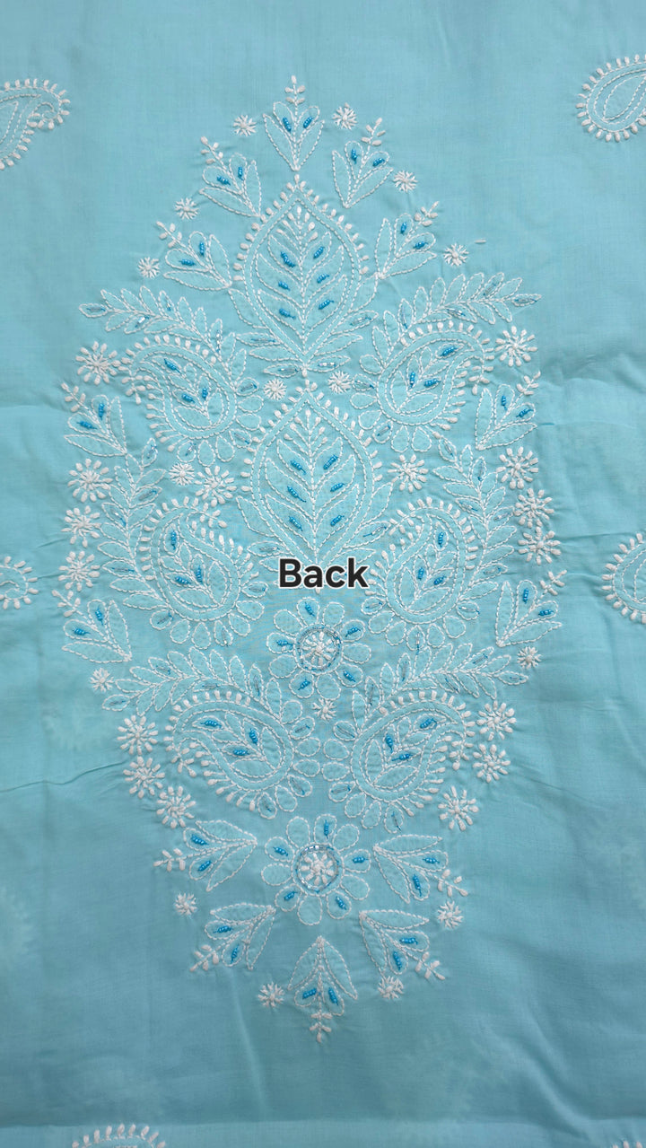 Pearl Chikankari Cotton Dress Material | Paridhan Chikan