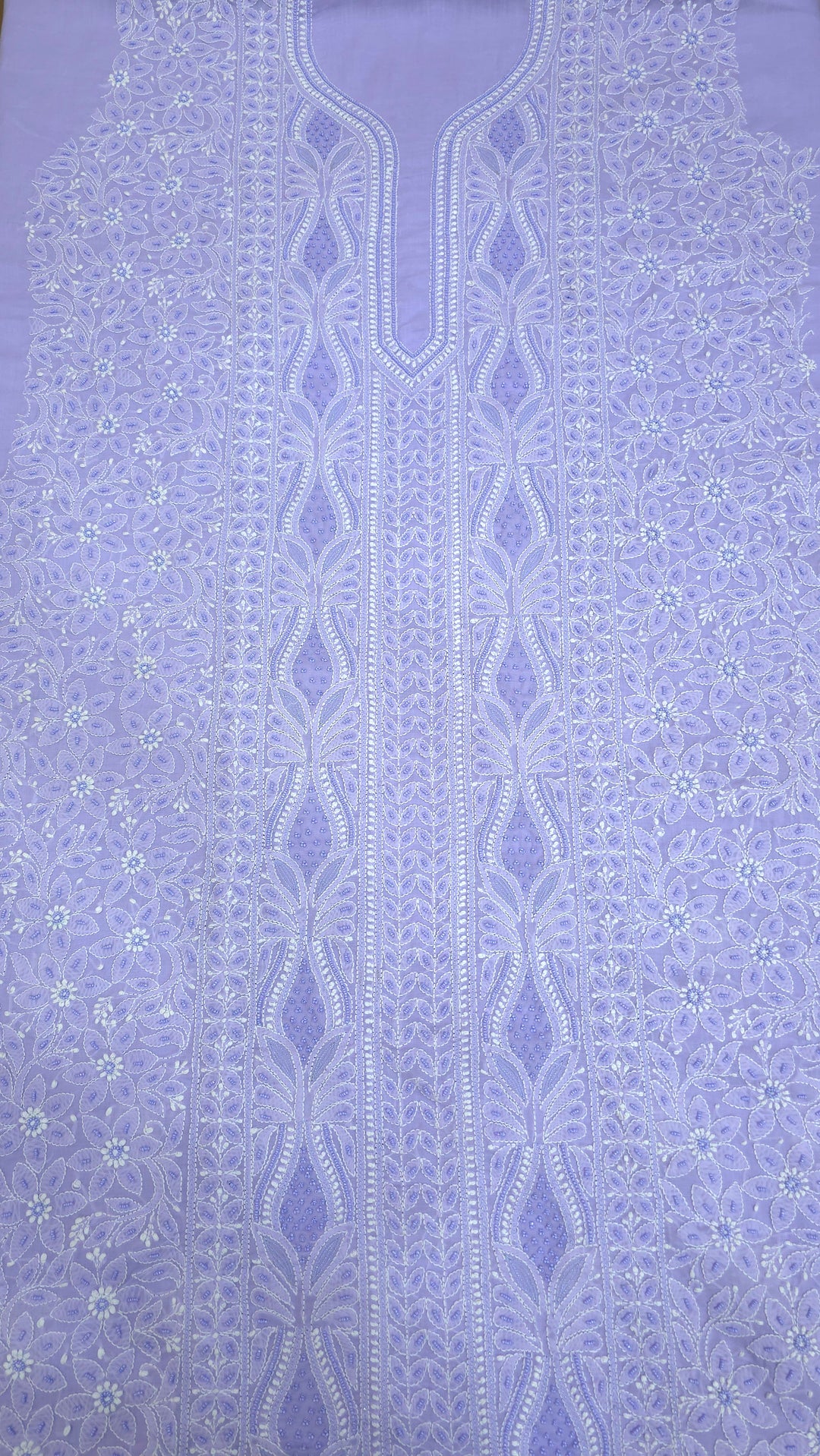 Paridhan Chikan Cotton Chikankari Unstitched Dress Material – 3 Pc Suit Set with Hand Embroidery & Pearl Work in Every Motif