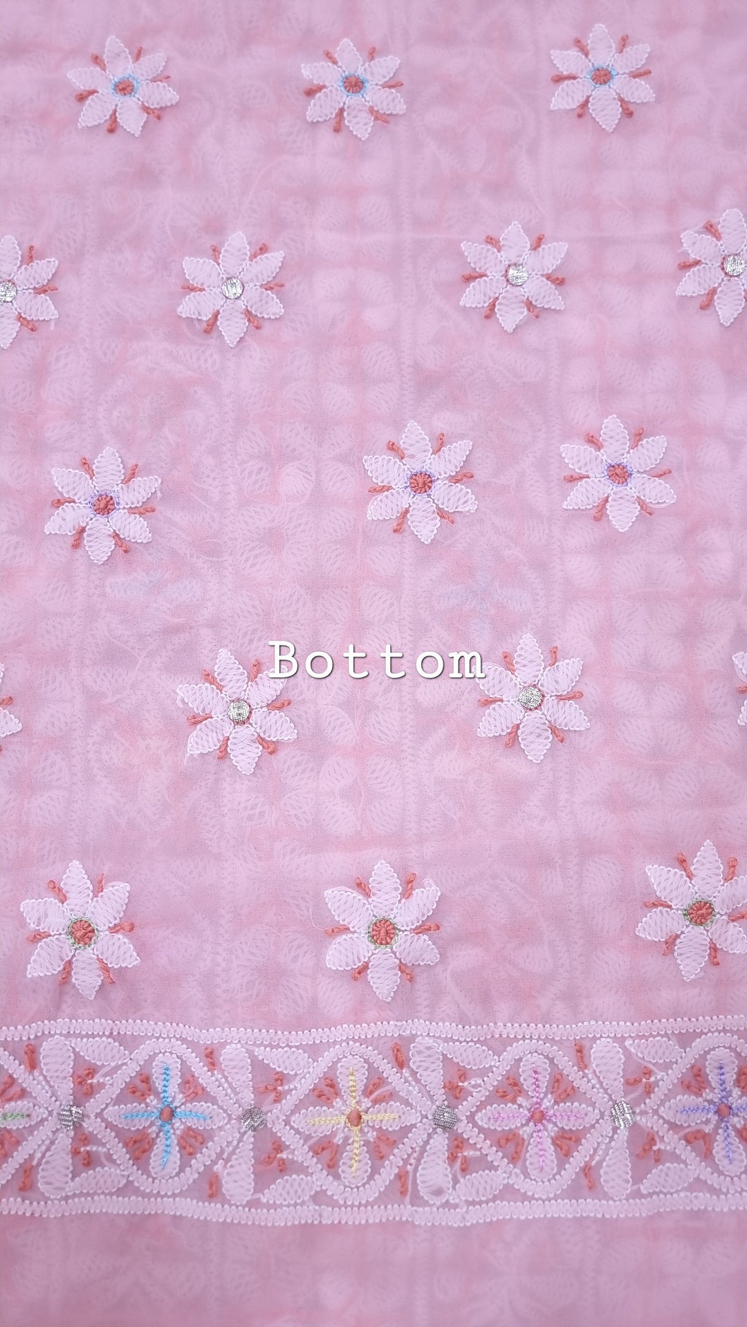 Georgette Chikankari Dress Material Resham Aari Work