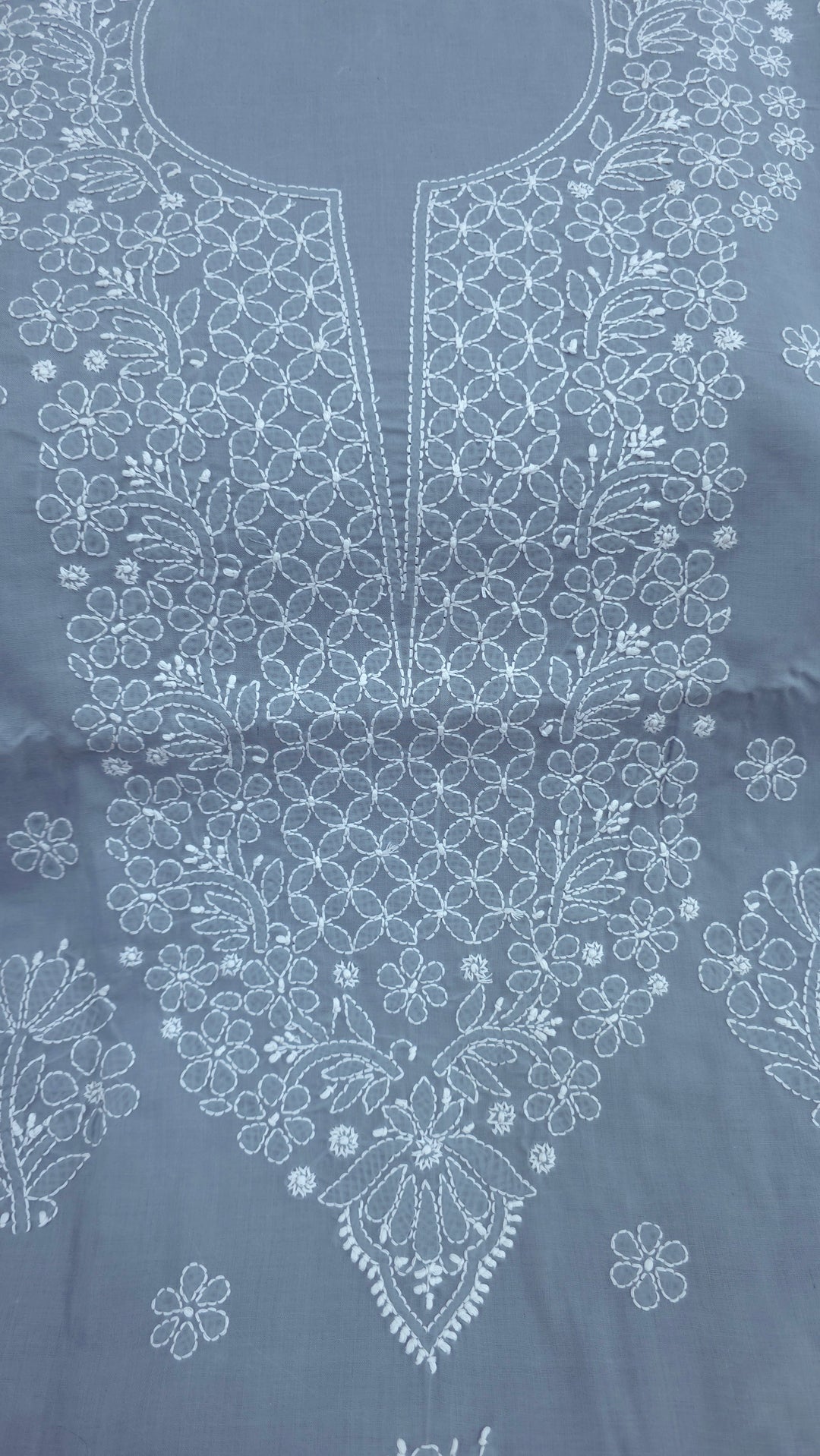 Paridhan Chikan Premium Handcrafted Chikankari Cotton Suit Set | Unstitched Dress Material with Chiffon Dupatta | Made in Lucknow