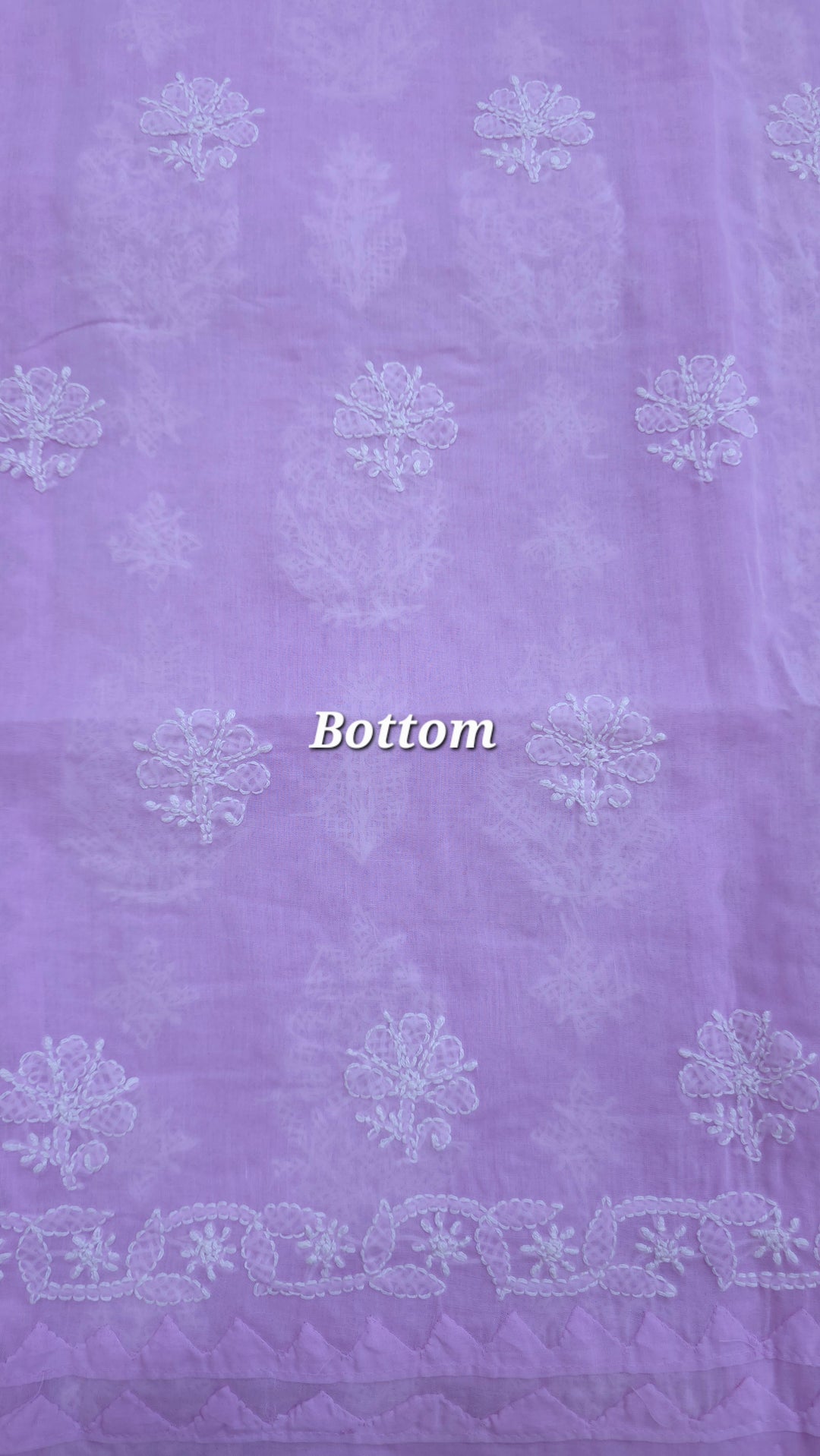 Darz Lucknowi Chikankari  Dress Material – Handmade Cotton Suit with Chiffon Dupatta