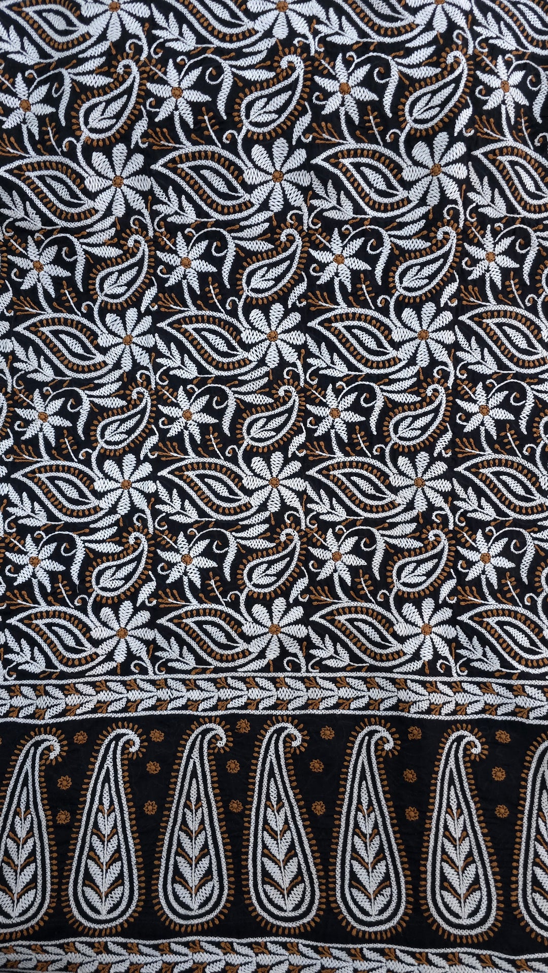 " Lucknowi Chikankari Unstitched Cotton Suit Set – Kurta, Bottom & Dupatta by Paridhan Chikan"