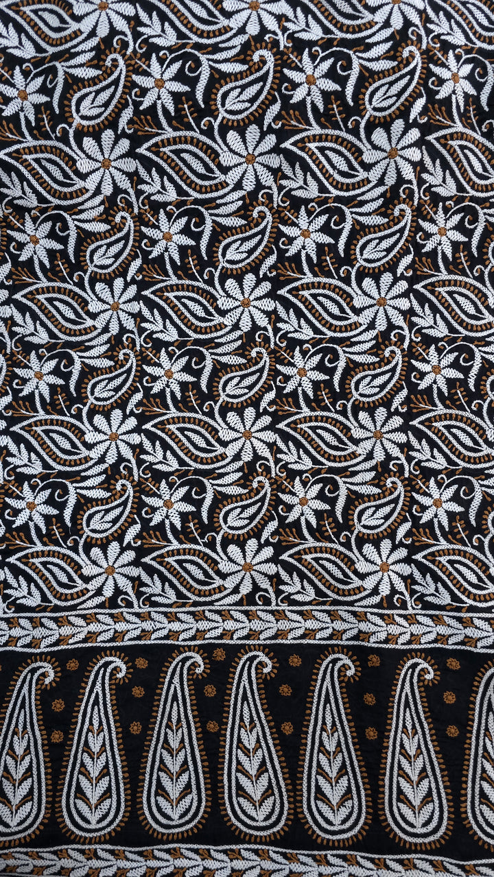 " Lucknowi Chikankari Unstitched Cotton Suit Set – Kurta, Bottom & Dupatta by Paridhan Chikan"